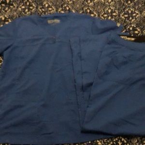 Greys Anatomy scrub set royal blue